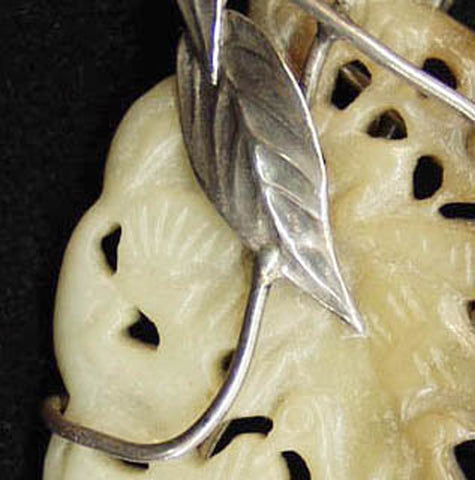 Italian Jade and Silver Pendant