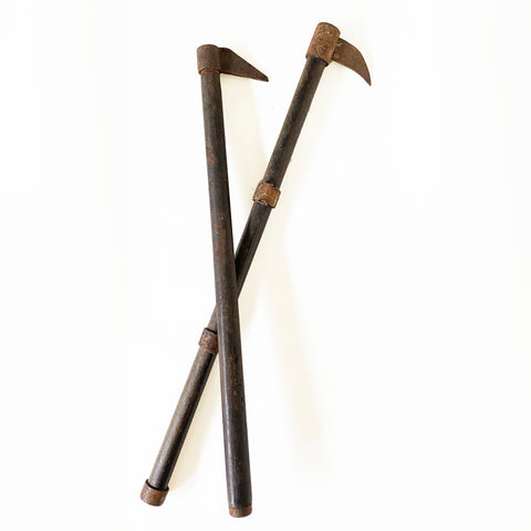 Fireman tools, Japanese, Wood and iron, Meiji period
