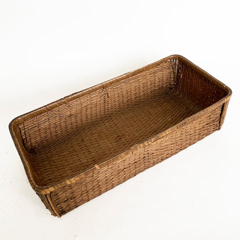 Japanese bamboo storage basket