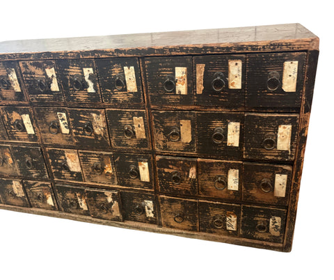 Rare Antique Two piece Japanese Kusuri, Medicine tansu, 72 drawers, Edo period