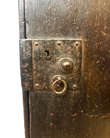 Antique Double Doors Ten(10) Drawers Japanese Peddler's Tansu, Edo Period
