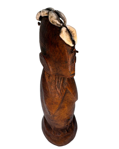 Mossi Tribal Fertility Figure with Shells