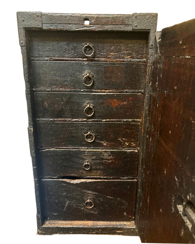 Antique  Six (6) Dawers Peddler's Japanese Tansu, Edo Period