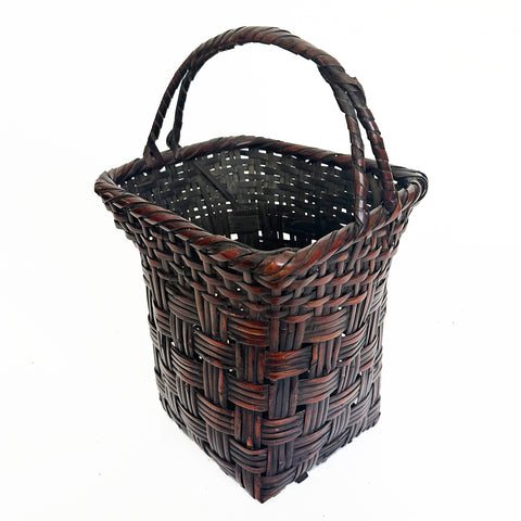 Ikebana basket , bamboo, early 20th century, Japanese