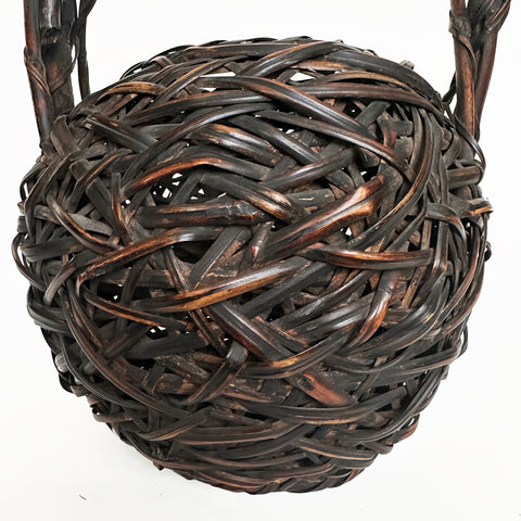 Ikebana basket , bamboo, Early 20th century