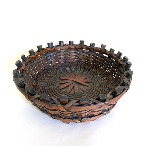 Japanese Basket for Ikebana, The Art of Flower Arrangement, Bamboo, Taisho Period