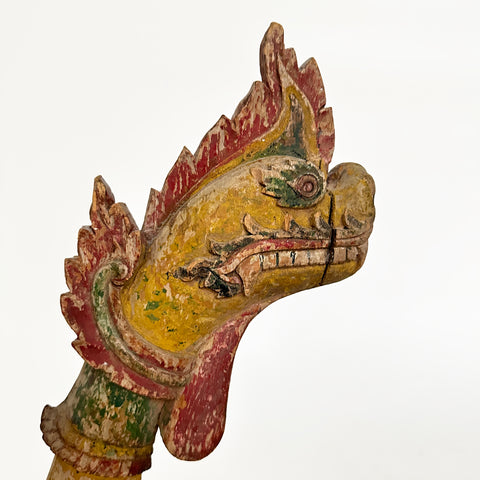 Dragon head on stand, Burmese, Early 20th century