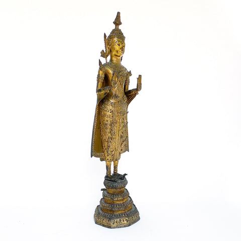 Standing Gilded Buddha, Thailand, 19th century