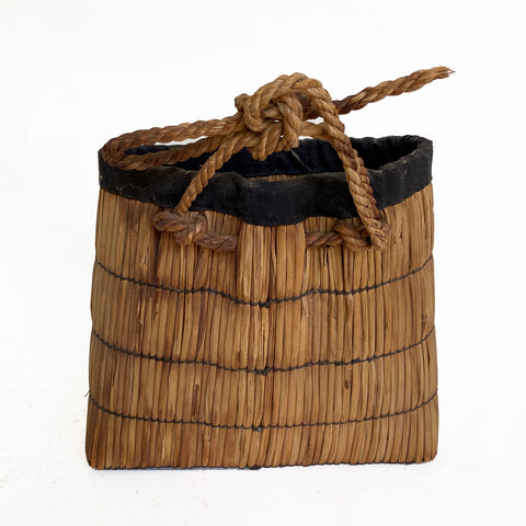 Vintage Country straw basket, Japanese, c.1950-61