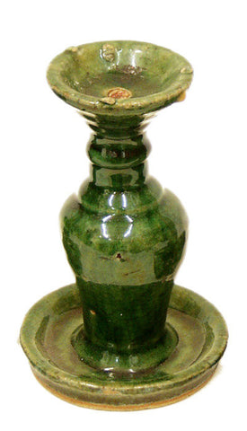 Antique Chinese Ceramic Oil Lamp
